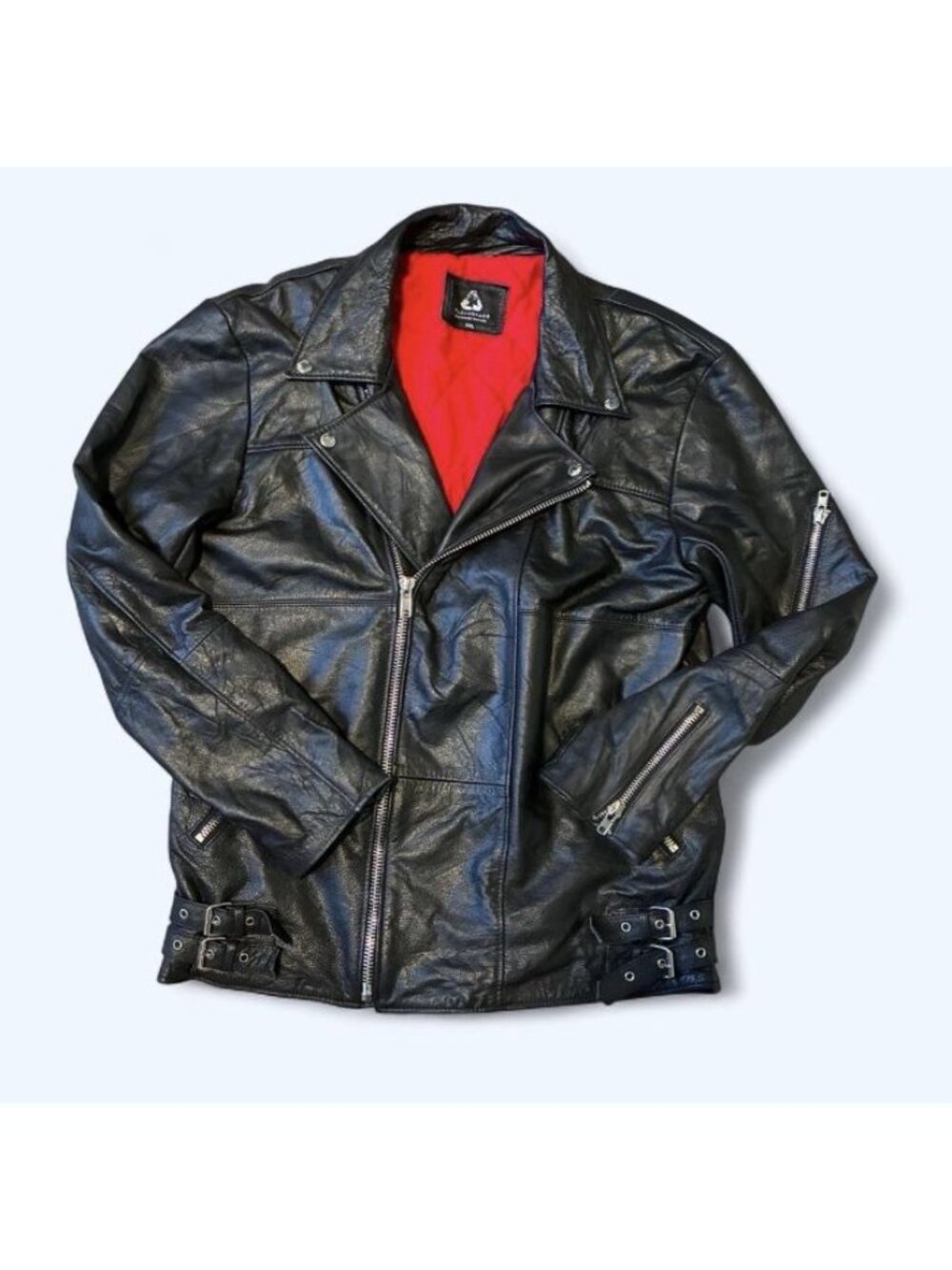 Pelechecoco Handmade Reworked Leather Jacket Men’s XXL Punk Motorcycle Rare